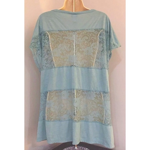 TORRID Sz 3 Sleeveless Sheer Lace Green Top - Picture 2 of 7